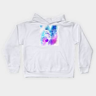 Girl With Hair Of Roses In Agate Kids Hoodie